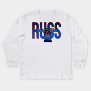 Russell Westbrook 'RUSS' - Oklahoma City Thunder Kids Long Sleeve T-Shirt